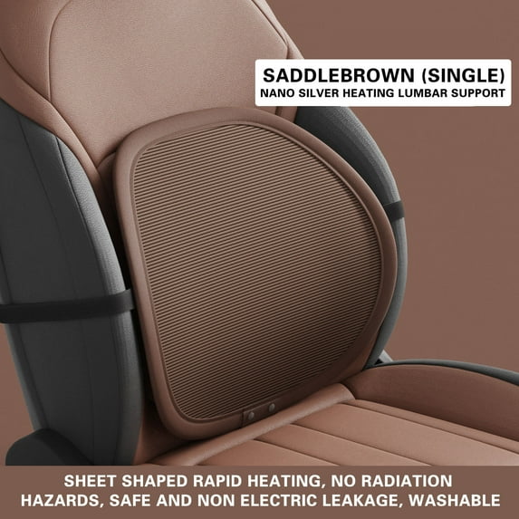 Nsxcdh Car Lumbar Heating Cushion,USB Powered,Corduroy Fabric,Safe Heating,Automatic Temp,Headrest Pillow,Winter Household,Auto Accessories Gifts for Women Man