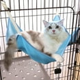 thumbnail image 1 of Nsxcdh Cat Hammock Bed,Plastic Hook,All Season,Hollow Design,Multiple Sizes,Easy Clean,Space Saving,Blue Pink, 1 of 7