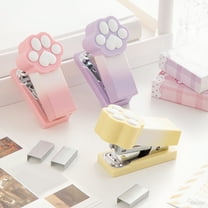 Nsxcdh Cat Paw Mini Stapler Gradient Color Desktop Stapler Includes 400 Staples Cute Claw Design Holds Up to 15 Sheets of Paper Student and Office Use Fun and Functional Stapling Tool Gift