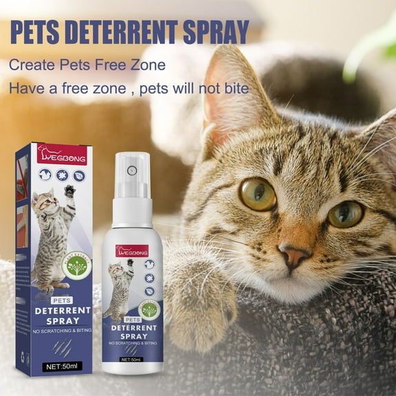 Nsxcdh Cat Scratch Deterrent Spray 50ml Bitter Training Aid Indoor Outdoor Natural Anti Scratch Rosemary Extract Protects Furniture Safe for Pets Christmas Gifts