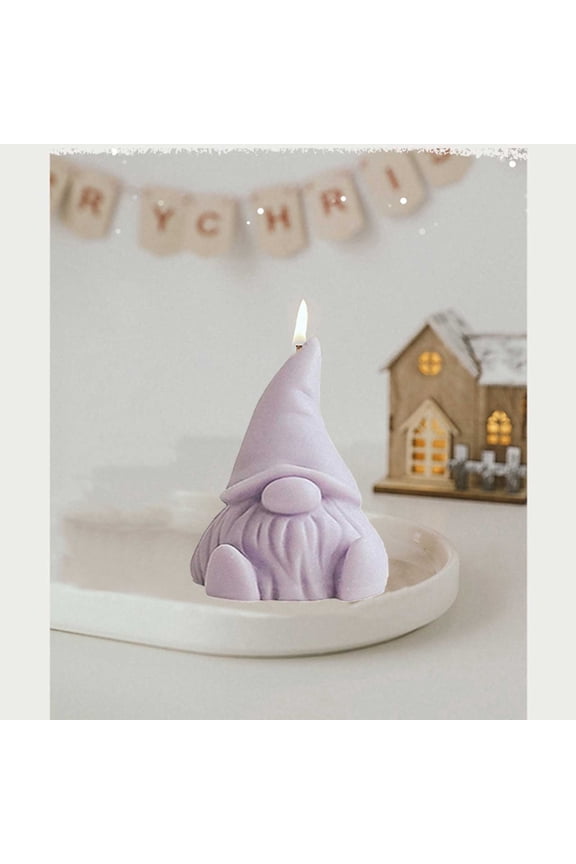 Christmas Gnome Scented Candle Soy Wax 2.44x3.54in Tea Light Long Burn Sunflower Aroma Festive Winter Party Gift Home