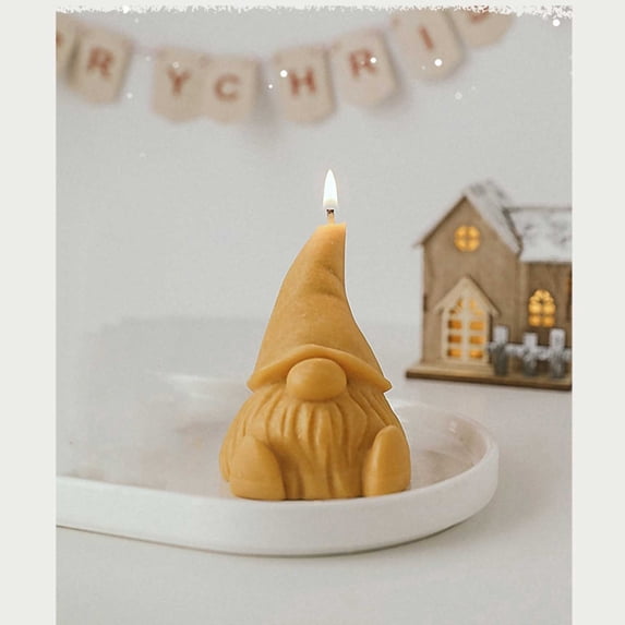 Nsxcdh Christmas Gnome Scented Candle Soy Wax 2.44x3.54in Tea Light Long Burn Sunflower Aroma Festive Winter Party Gift Home