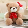 thumbnail image 1 of Nsxcdh Christmas Teddy Bear Doll Plush Multi Colored 7.87in Soft Cozy Gift with Santa Hat Festive Decor for Home Kids, 1 of 6