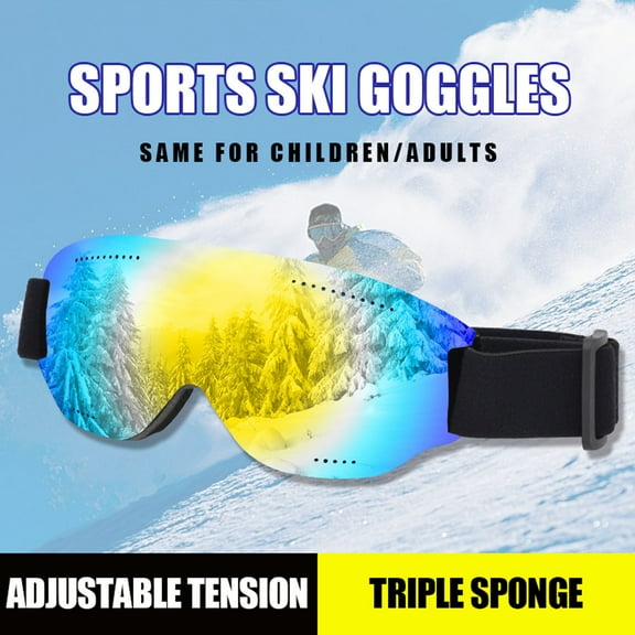 Nsxcdh Color Layer Ski Goggles UV Protection Anti Fog Cylindrical Lens,Helmet Compatible,One Way Venting for Snow Sports,Winter