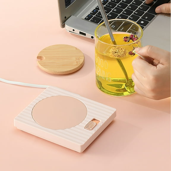 Nsxcdh Constant Temp Cup Pad Heating Plate Abs 5.1x4.3x0.8in Mechanical Control Portable Quick Heat Non Slip Drink Warmer Desk Portable Bottle Warmer Gift for the boys girls and parents