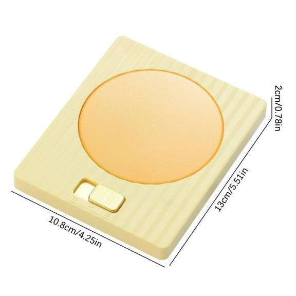 Nsxcdh Constant Temp Cup Pad Heating Plate Abs 5.1x4.3x0.8in Mechanical Control Portable Quick Heat Non Slip Drink Warmer Desk Portable Bottle Warmer Gift for the boys girls and parents