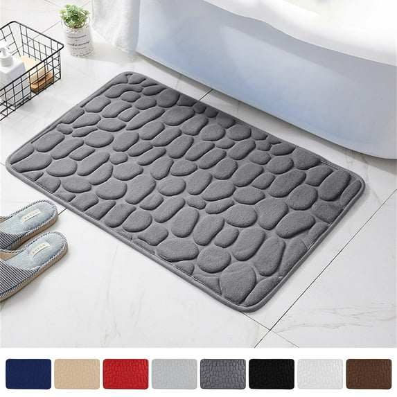 Nsxcdh Cotton Bathroom Mat,Water Absorbent,Non Slip,Soft Fleece,15.7x23.6 In,Quick Dry,Easy Clean,Washer Safe,Home