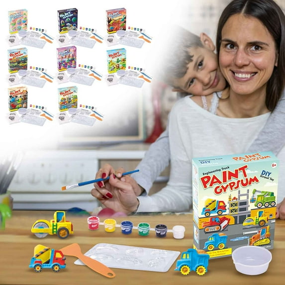 Nsxcdh Creative Art Toys for Preschoolers Children's Color Painting Painting Plaster,Children's Holiday Gifts, Cultivate Children's Hobbies and Ands- Ability Holiday Must-Have