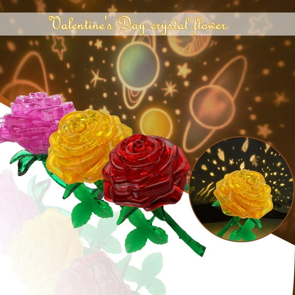 Nsxcdh Crystal Building Block Puzzle,Plastic,44PCS,3D DIY Model,Brain Development,Desk Decor,Gift,Magnetic Building Blocks Kids Girls and Boys Toys