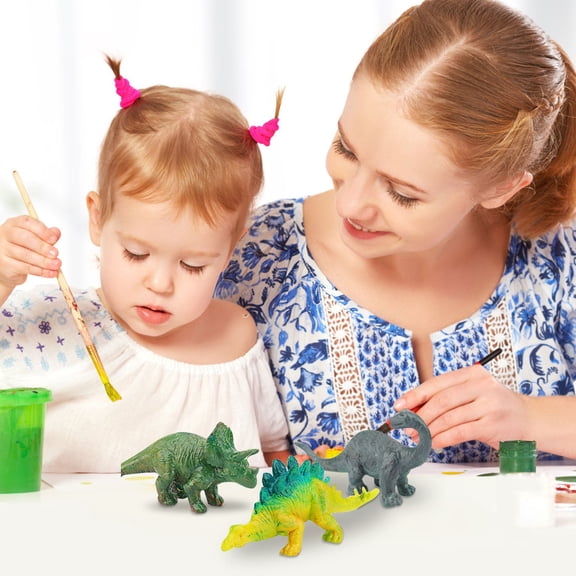 Nsxcdh DIY 3D Dinosaur Painting Kit,Graffiti Coloring Craft Set with Models Educational Learning Art Toys Creative Gift