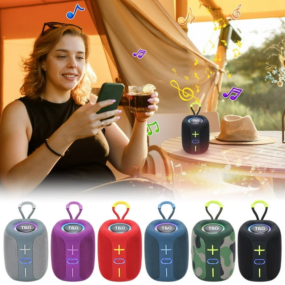 Nsxcdh Dance Wireless Bluetooth Speaker Portable 5.5x3.9x3.9in 800mah Colorful Light Push Button Tfcard Aux for Party Camping High Definition Home Home Indoor Sports for women man Gift