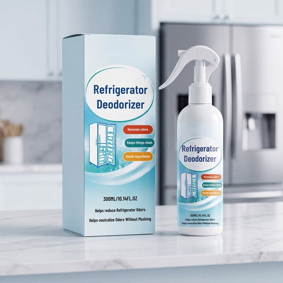Nsxcdh Deodorizing Spray Refrigerator Odor Eliminator Spray 300ml Household Kitchen Stain Removal Freshening Portable Deodorizer for Fridge Freezer