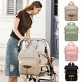 thumbnail image 1 of Nsxcdh Diaper Bag Travel Multi Functional Large Capacity Cloth Waterproof 11.5x8in 14 Pocket Reinforced Stroller Strap Gift for Grils and Boys Family, 1 of 6