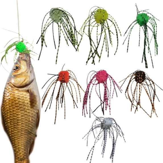 Nsxcdh Dice Soft Fishing Bait Slow Sinking High Density Rig Bright Attractor Bass Trout Salmon Fresh Salt Water Pack