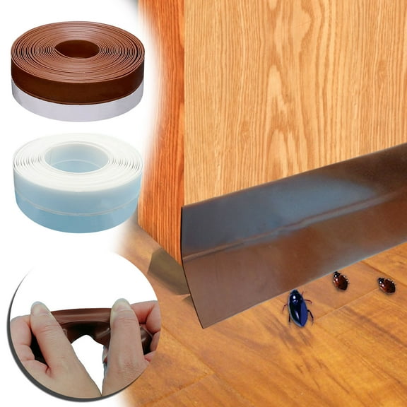 Nsxcdh Door Weather Stripping Draft Stopper Adhesive Tape 196.85in Length,Flexible Material,Easy Install Strong Hold,Frameless Sliding Door Glass Closet,Shower Use Home Essentials