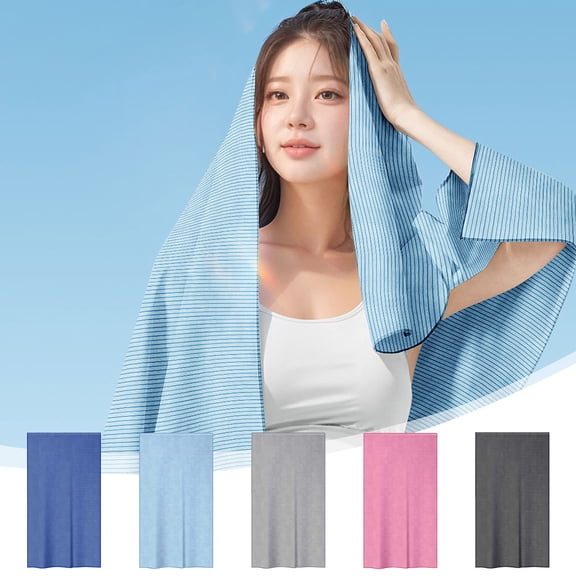 Nsxcdh Double Sided Velvet Quick Dry Towel Portable Sports Outdoor Swimming Fitness Sweat Absorption Polyester Multicolor 39.37x11.81in Soft Lightweight for Beach Gym Home Indoor Sports Gift