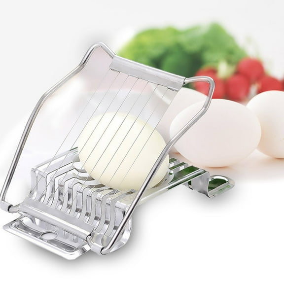Nsxcdh Egg Slicer: Stainless Steel Wire Egg Cutter for Hard Boiled Eggs, Kitchen Gadget for Perfect Wedges for Salad Garnish, Easy to Clean, Compact Design