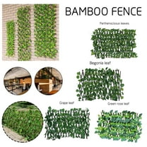 Nsxcdh Expandable Trellis Fence Wood Frame Green Leaf Privacy Screen UV Resistant Flexible Decorative Garden Balcony Patio Outdoor Home