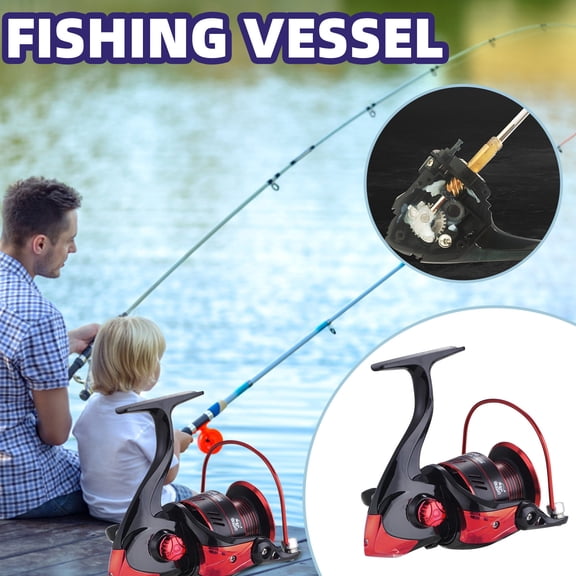 Nsxcdh Fishing Reel,Hand Wheel Bearing 800-7000 Model,Fishing Tools for Saltwater Freshwater,High Speed,Metal Body