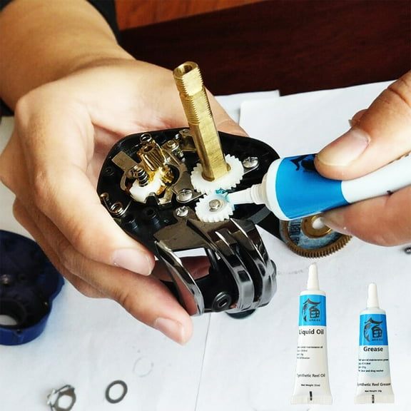 Nsxcdh Fishing Reel Oil and Grease Lubricant Kit Smooth Long Lasting Protection Freshwater Saltwater Performance Easy Apply Precision Maintenance