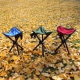 thumbnail image 1 of Nsxcdh Folding Tripod Stool 11.8in Height 600d Fabric Steel Frame Lightweight Portable Compact Camping Fishing Hiking Outdoor Seat, 1 of 5