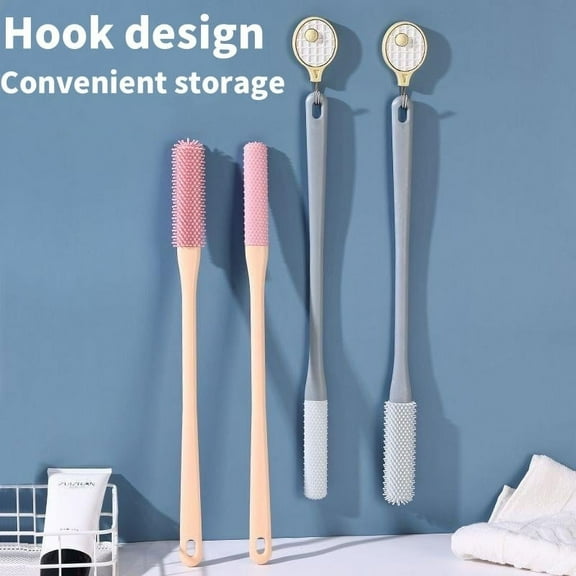 Nsxcdh Foot Washing Brush Toe Seam Soft Rubber Cleaner Dead Skin Keratin Removal 2 Pack Ergonomic Handle Soft Bristle Portable Hygienic Travel Bathroom Gift Card
