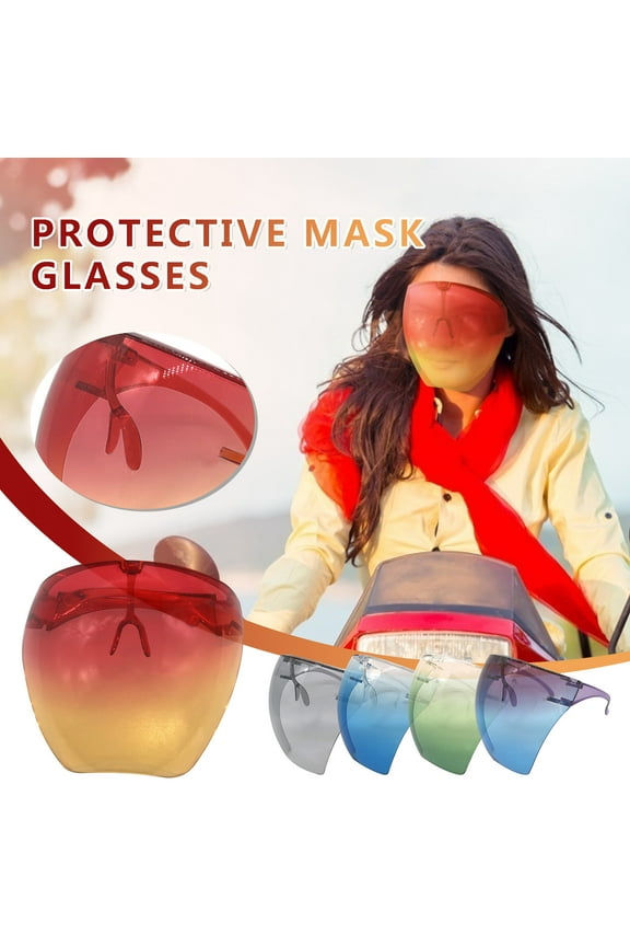 Full Face Shield Visor Sunglasses UV400 Protective Composite Lens Comfortable Breathable Anti Fog Detachable Nose Pad Outdoor Sport