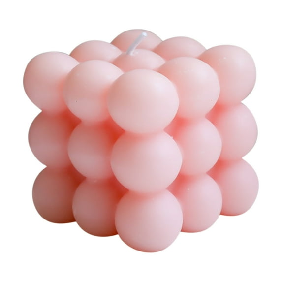 Nsxcdh Geometric Candle Soy Wax 2.4x2.4x2.4in Handcrafted Rose Freesia Bluebell Cream Aroma Decorative Gift Home