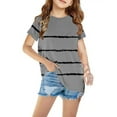 Nsxcdh Girls Shirts Boys Summer Clothes Round Neck Blouse Shirt Short