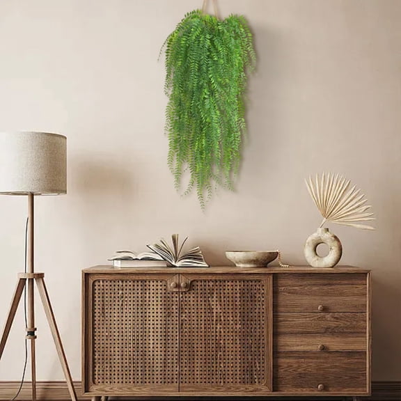 Nsxcdh Green Wall Decor Faux Plants Artificial Green Wall Hanging Indoor Outdoor Rattan Style Vertical Panel Simulated Leaf Wall Decor Living Room Office Patio Green Wall Decor Faux Plants