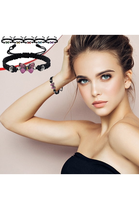Handwoven Couple Bracelet Adjustable Silk Rope Alloy 6.3 12.6in Fashion Colorful Unique Friendship Gift for Girls Boys Christmas Gifts for Grandkids and Women