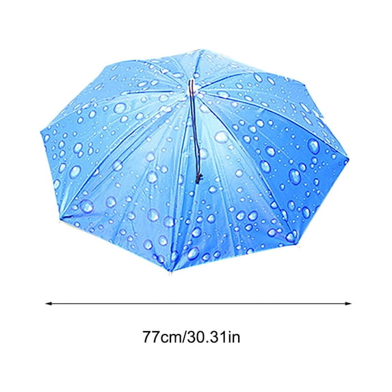 Nsxcdh Head Mounted Folding Umbrella Hat Windproof Rainproof Sun Shade,Elastic Band Fits Snug,8 Ribs,Diameter 26in or 30.3in for Hands Free Cover,Great for Fishing Hiking Beach Sports Outdoor Gear