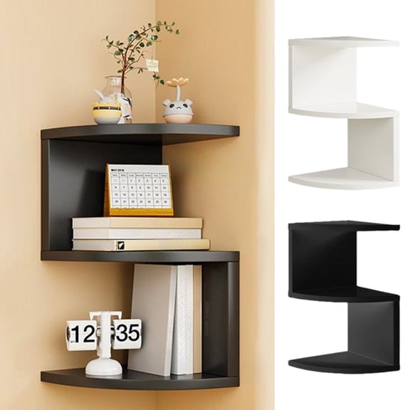 Nsxcdh Holiday Gift Ideas & Budget Picks Corner Shelf Corner Corner Shelf No Punch Wall Organizer Bedroom Living Room Corner Bookshelf Kitchen Cabinet Storage Shelf