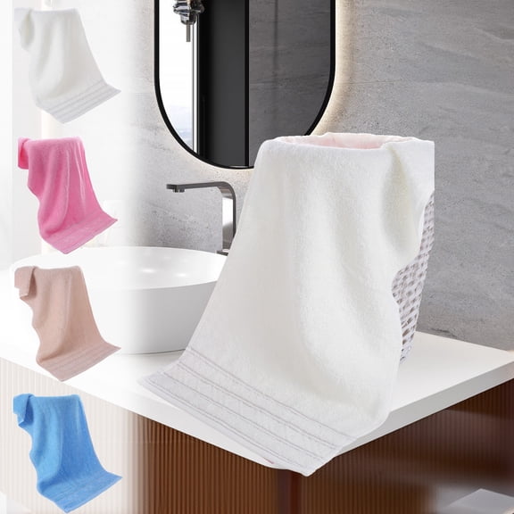 Nsxcdh Home Bathroom Towels Pure Cotton Washcloth 33x75cm Class A Grade Absorbent Face Towels for Family Daily Cleaning Weekly Price Drops & Special Offers