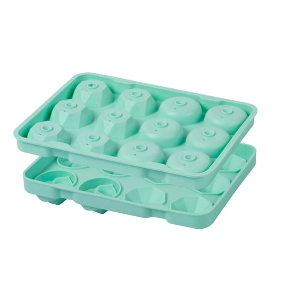 Nsxcdh Ice Ball Mold Tray Spherical with Lid Rose Diamond Silicone 17.6x13.5x3.3in Flexible Dishwasher Safe for Whiskey Cocktail Kitchen Home Christmas Gifts for Grandkids and Women