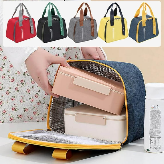 Nsxcdh Insulated Lunch Bag,Large Capacity Tote,Aluminum Film Liner,9-45 X 7-68 X 5-91 in for Work School Picnic,Food Storage