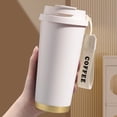 thumbnail image 1 of Nsxcdh Insulated Stainless Steel Tumbler with Straw,304 Steel 500ml,3.54x7.67in,Vacuum Hot Cold Travel Mug Leak Resistant Flip Lid Carry Strap Coffee Tea Water Bottle,Kitchen, 1 of 6