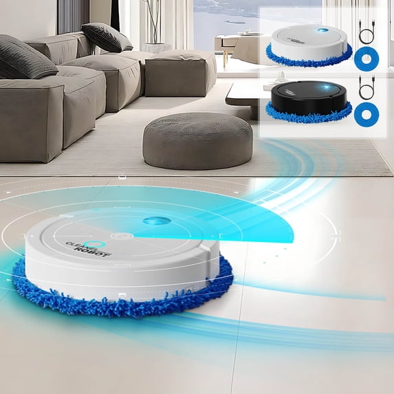 Nsxcdh Intelligent Sweeping Robot,Three in One Rechargeable Cleaner,USB,Low Noise,Rotating Mop,Pet Hair,2400mah,Home Floor Cleaning Tool