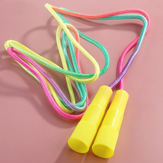 Nsxcdh Kids Competitive Rope Skipping Fitness Training Nylon Plastic Handle 78.74in Multi Color Flexible Comfortable Outdoor Birthday Carnival Party Game Toy Gift Card