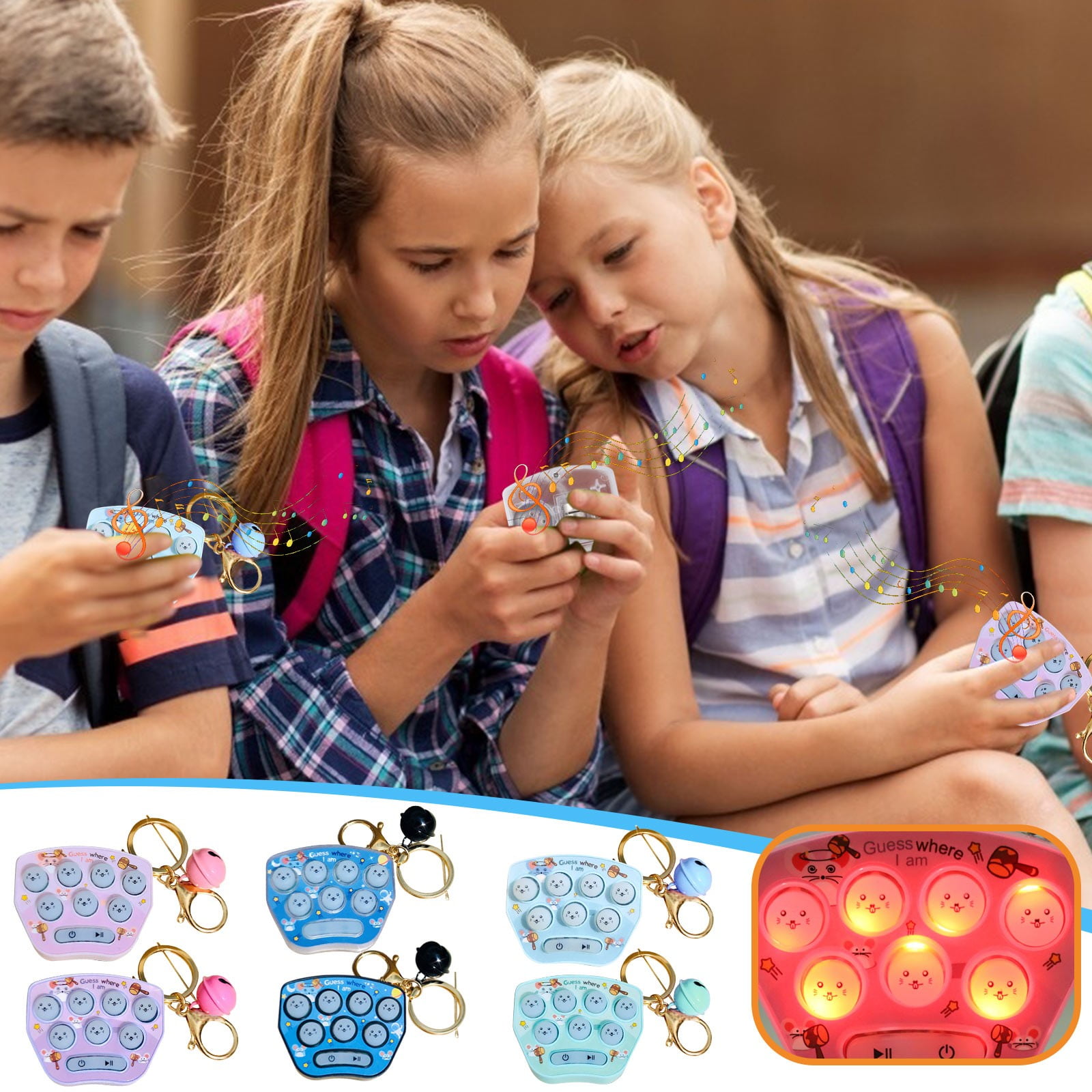 Nsxcdh Kids Toys Game Key Chain Fidget Toy Hamster Memory Game Backpack ...