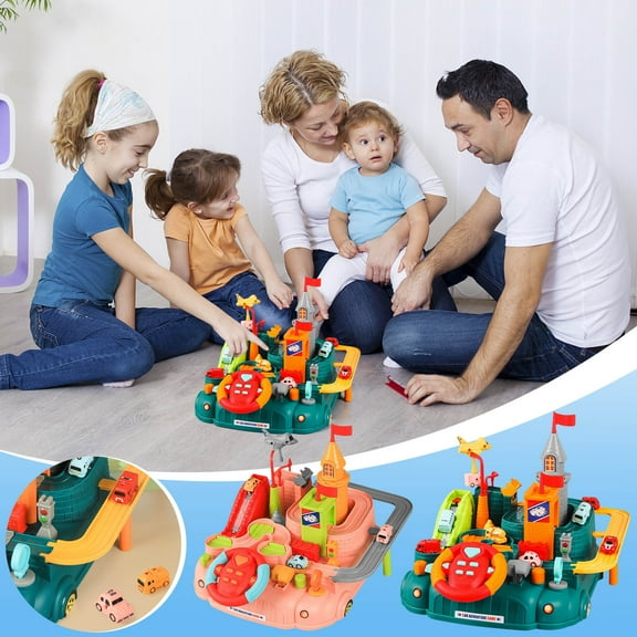 Nsxcdh Kids Toys Kids Gift Train Track Toy Race Car Set Mechanical Educational Toddler Race Tracks Car for Boys and Girl Holiday Must-Have