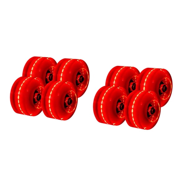 Nsxcdh Kids Toys Luminous Light Up Quad Roller Skate Wheels with BankRoll Bearings Installed 8PC