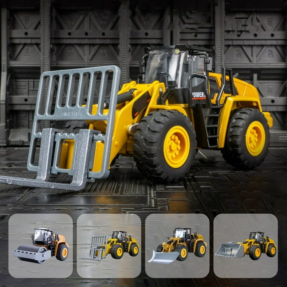 Nsxcdh Kids Toys Toy Construction Vehicles,Assorted Trucks Mini Car Toy,1:50 Scale Push & Play Engineering Vehicles for Age 3 Years and Up Boys and Girls As Gift Big