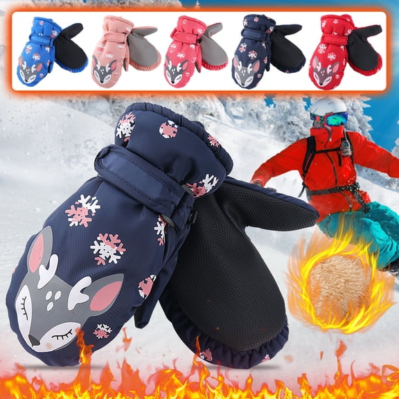 Nsxcdh Kids Winter Mittens Thick Warm Windproof Non Slip Chain Buckle For Skiing And Outdoor Play,gloves,winter gloves,cycling gloves,home and kitchen Gifts for Women and Men