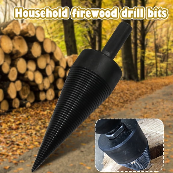 Nsxcdh Kindling Firewood Splitter Drill,38mm,Efficient Punch Tool,Handle Design,Wood Drilling,Easy Use,Home Tool Accessories Christmas Gifts for Grandkids and Women