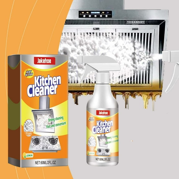 Nsxcdh Kitchen Foam Cleaner Oil Remover Spray 2oz Mild Ingredients Multi Surface Dense Foam Easy Apply for Stainless Steel Glass Home Cooking Cleaning Christmas Gifts