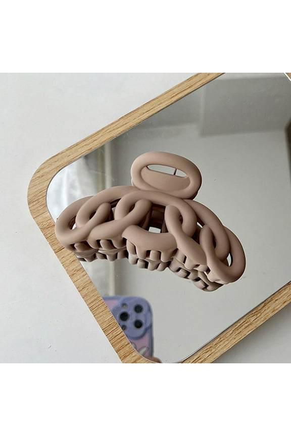 Korean Style Hair Claw Hollow out Frosted Plastic Large 4.13in Strong Grip Sweet Attractive Vintage Crab Hairpin Women Accessories Home Christmas Gifts for Grandkids and Women