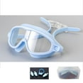 thumbnail image 1 of Nsxcdh Large Frame HD Swim Goggles Anti Fog Wide View Soft Seal Adjustable Strap Nose Clip Ear Plugs Kids Swimming Pool Gear, 1 of 9