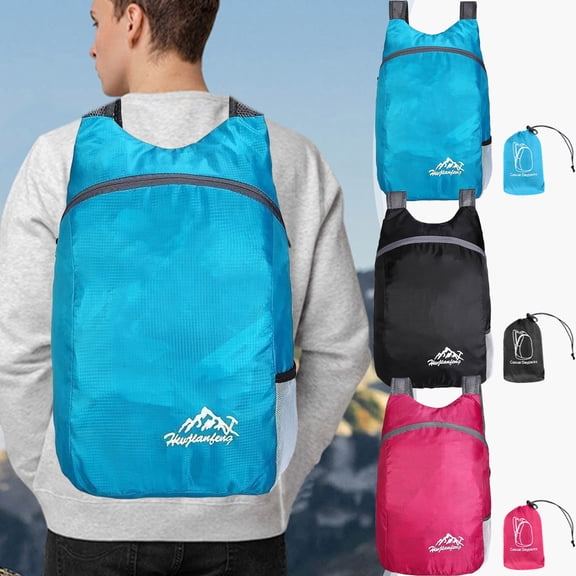 Nsxcdh Lightweight Compact Hiking Backpack Polyester 20-35l 12.6x7.87in Foldable Water Resistant Ergonomic Design Outdoor Travel Camping Daypack Home Home Indoor Sports for women man Gift