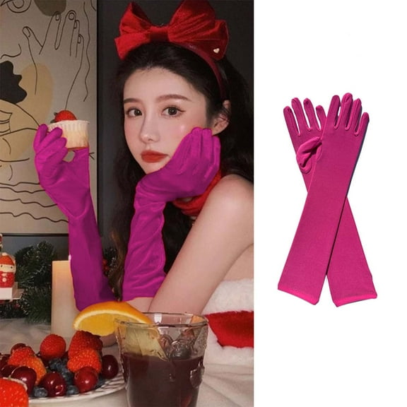 Nsxcdh Long Opera Gloves Stretch,Gloves,Home and Kitchen,Polyester Spandex,17.7 X 3.9 In,Soft Dressy,For Costume Party Event Gifts for Women and Men,Home Essentials